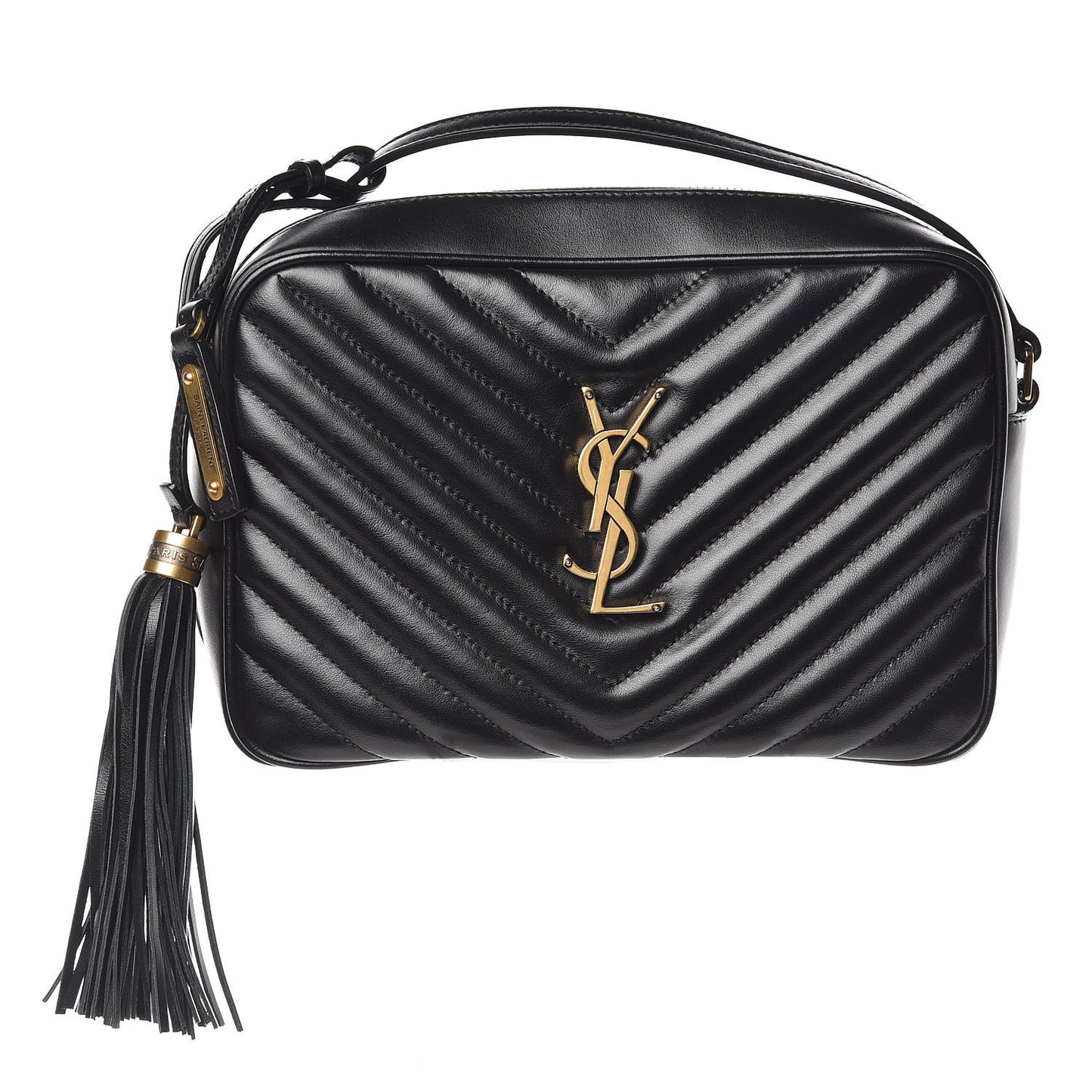 Calfskin Matelasse Monogram Lou Camera Bag Black