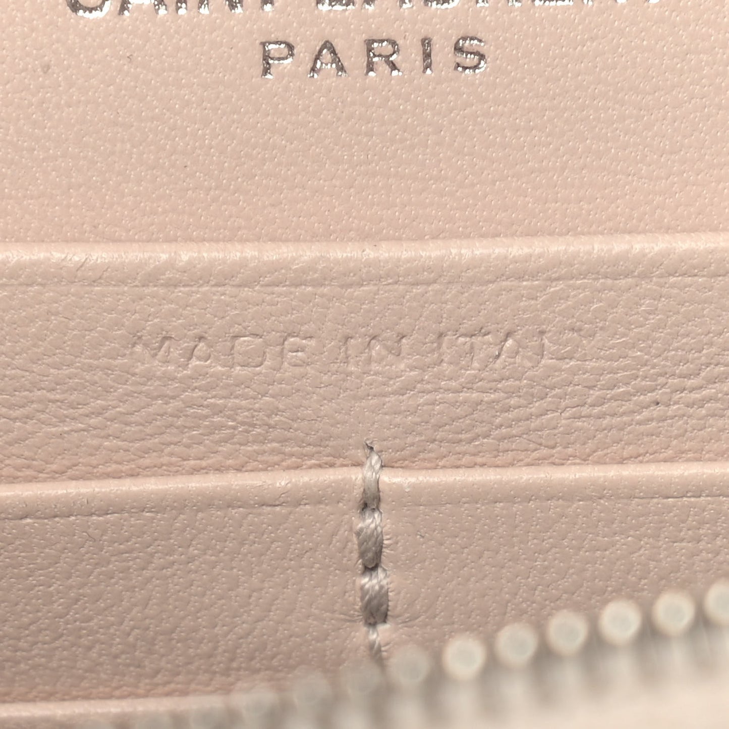 Calfskin Crocodile Embossed Kate Monogram Tassel Chain Wallet Marble Pink