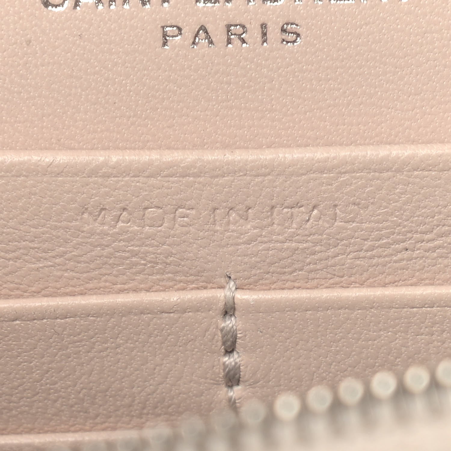 Saint Laurent Calfskin Crocodile Embossed Kate Monogram Tassel Chain Wallet Marble Pink 7 of 15