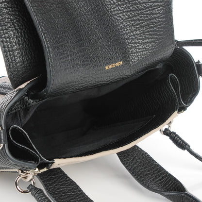 3.1 Phillip Lim 3.1 Textured Calfskin Mini Pashli Satchel Black Feather 5 of 7