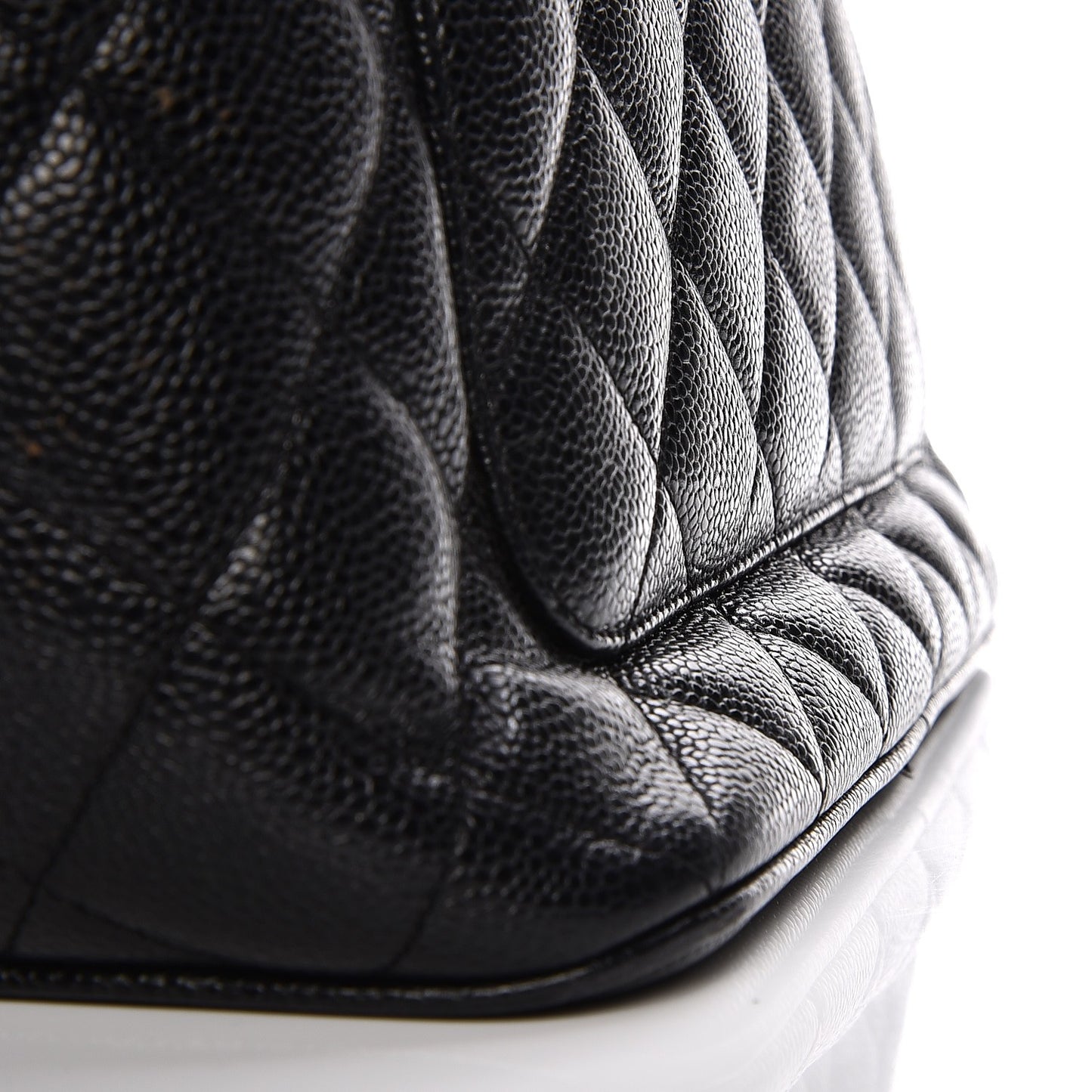 Caviar Quilted Medallion Tote Black