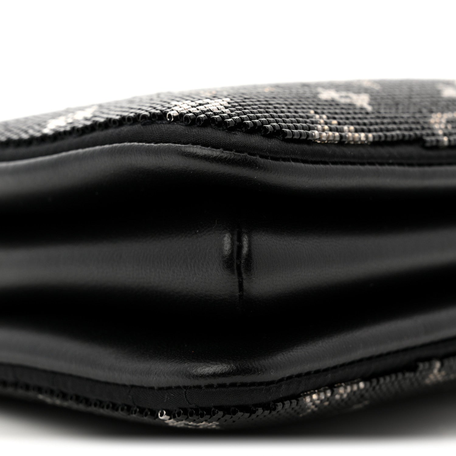 Louis Vuitton Satin Beaded Embroidered Monogram Coussin BB Black 15 of 17