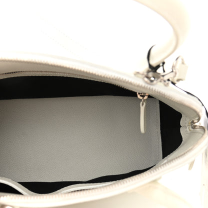 Balenciaga Grained Calfskin Logo S Ville Top Handle Bag White Black 5 of 8