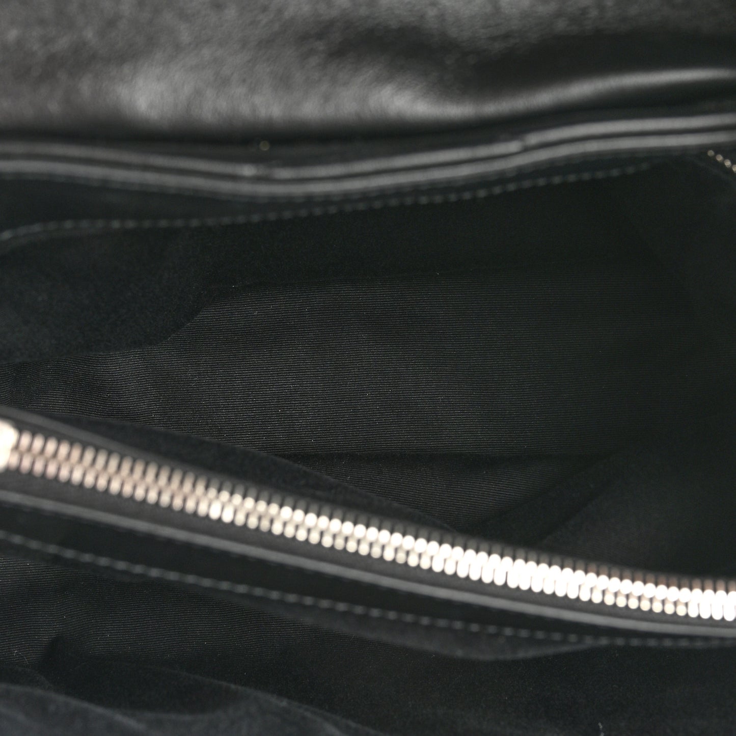 Calfskin Y Quilted Monogram Medium Loulou Chain Satchel Black