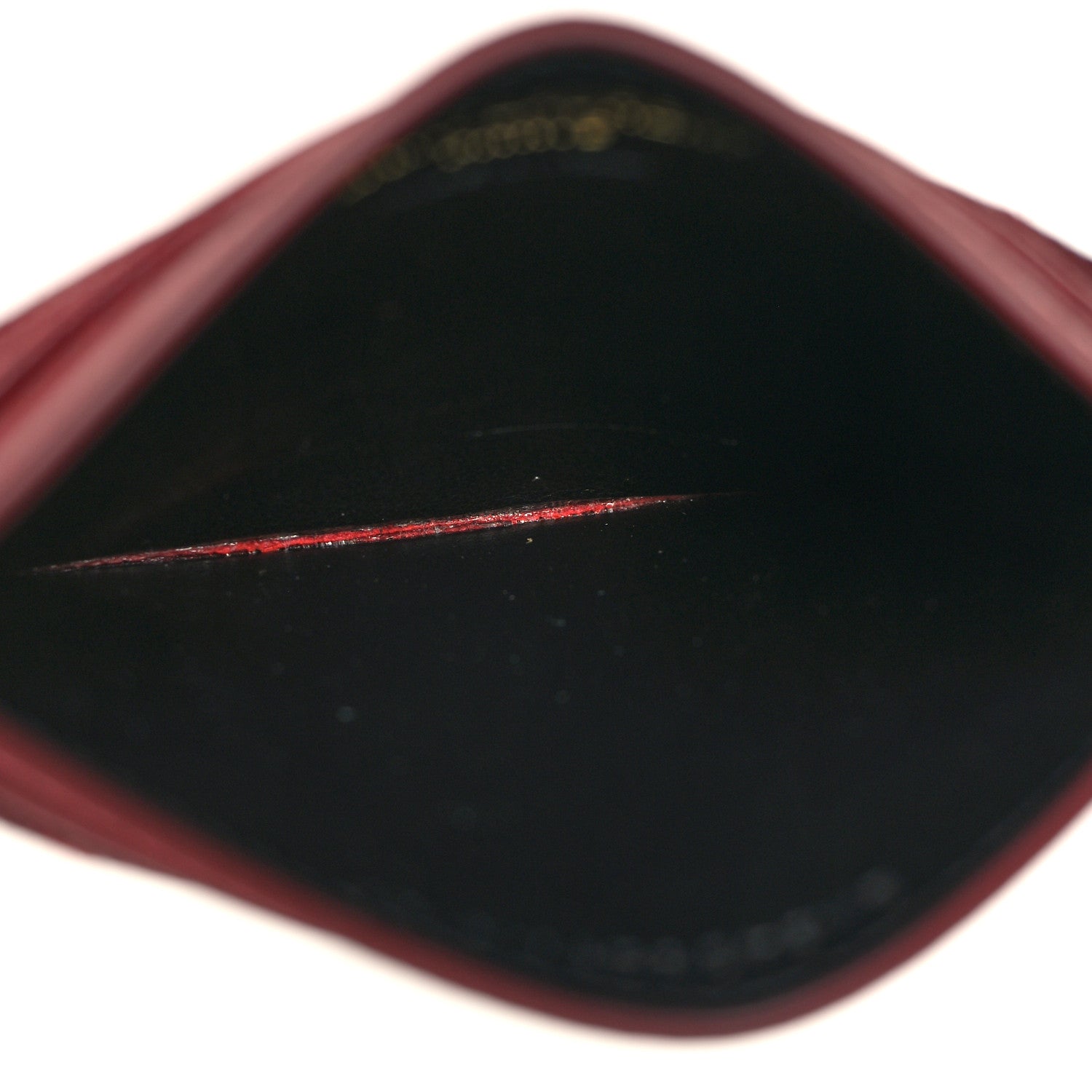 Saint Laurent Grain De Poudre Matelasse Chevron Monogram Credit Card Case Palissandre 5 of 8