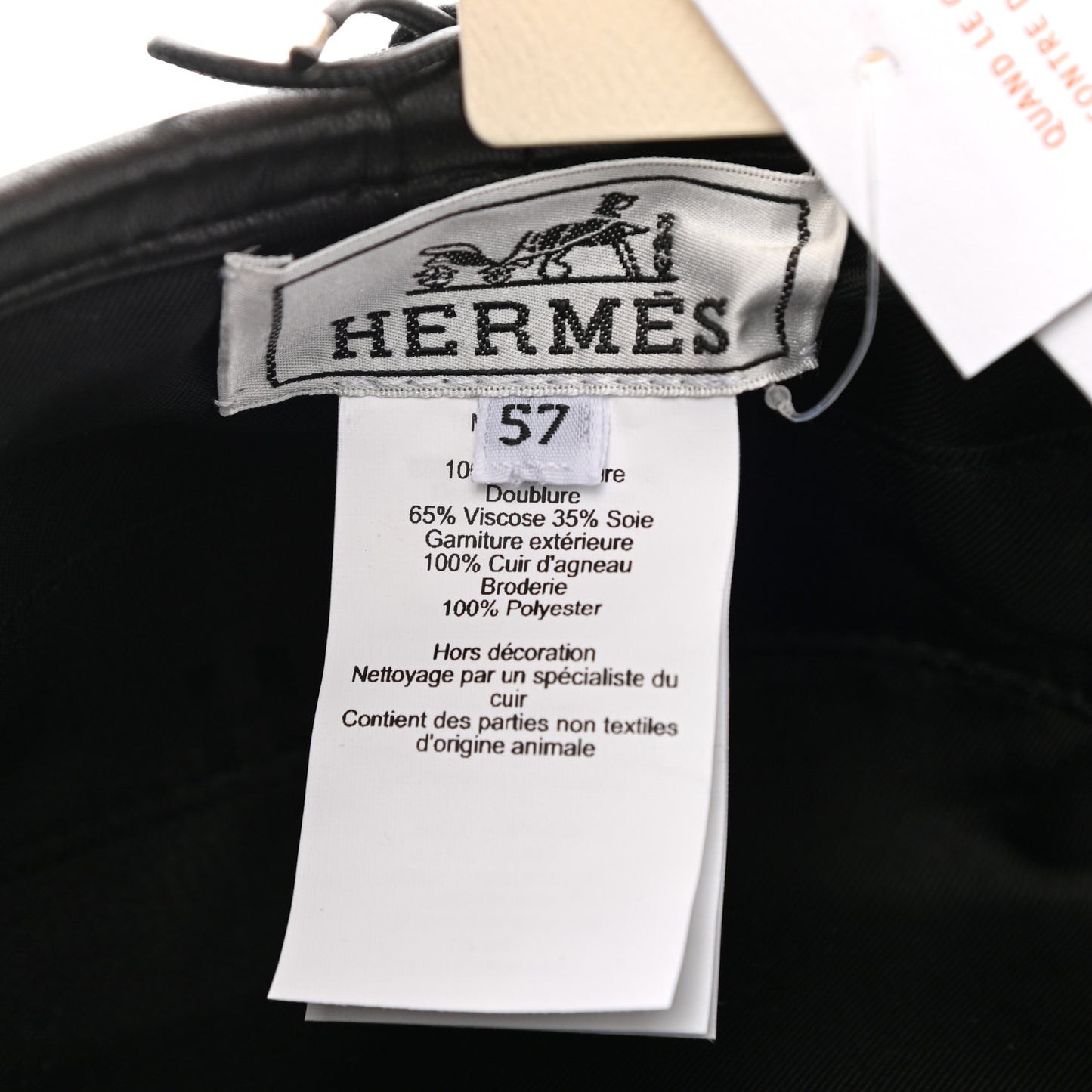 Cashmere Lambskin Saint-Honore Charms Beret 57 Charbon