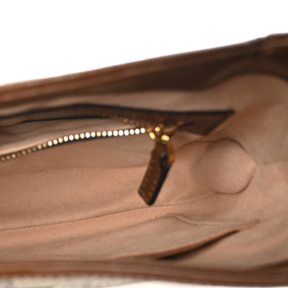 Gucci GG Supreme Monogram Azalea Calfskin Web Small Jackie 1961 Hobo Beige Ebony Brown Sugar 5 of 10