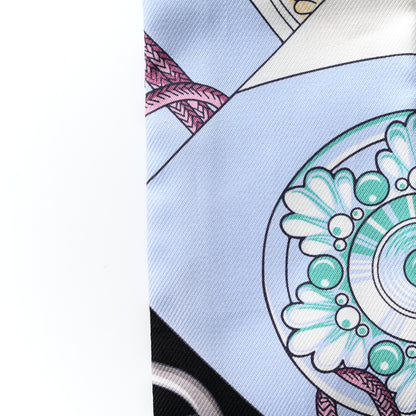 Hermes Silk Cliquetis Twilly Black Rose Menthol 6 of 6