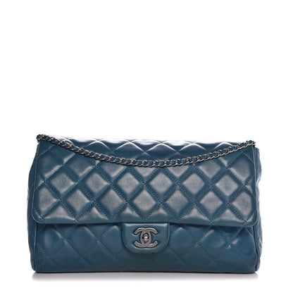 Chanel Lambskin Quilted Clutch With Chain Flap Turquoise 1 of 13