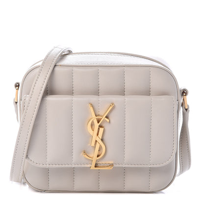 Saint Laurent Lambskin Matelasse Monogram Toy Vicky Camera Bag White 1 of 11