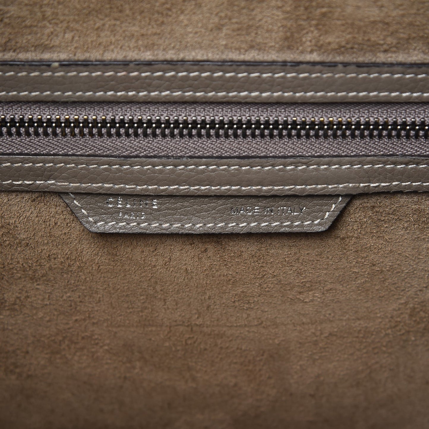 Drummed Calfskin Mini Luggage Souris