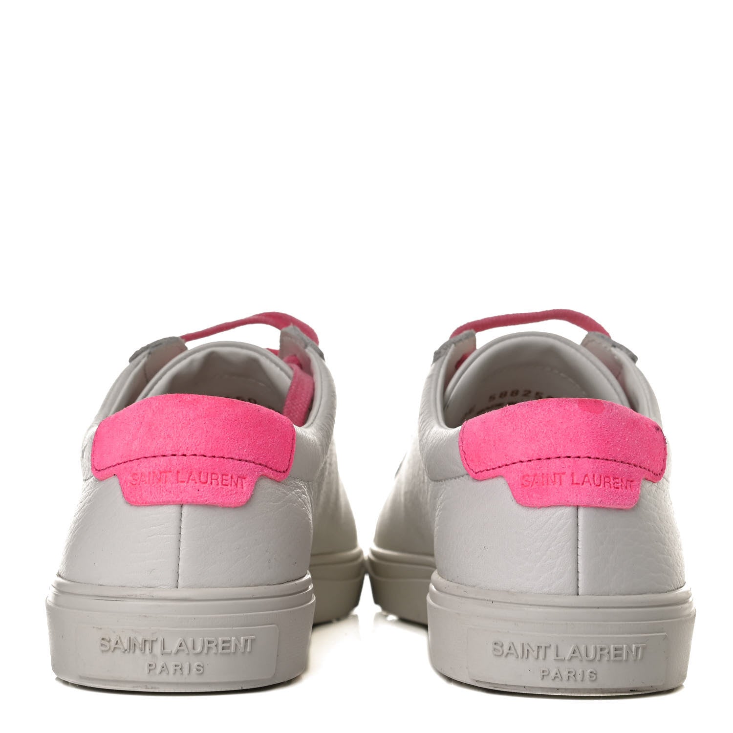 Saint Laurent Grained Calfskin Andy Low Top Sneakers 35 White Pink 6 of 14
