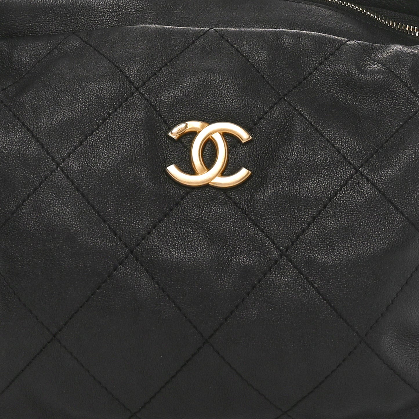 Calfskin Quilted Daily Hobo Black