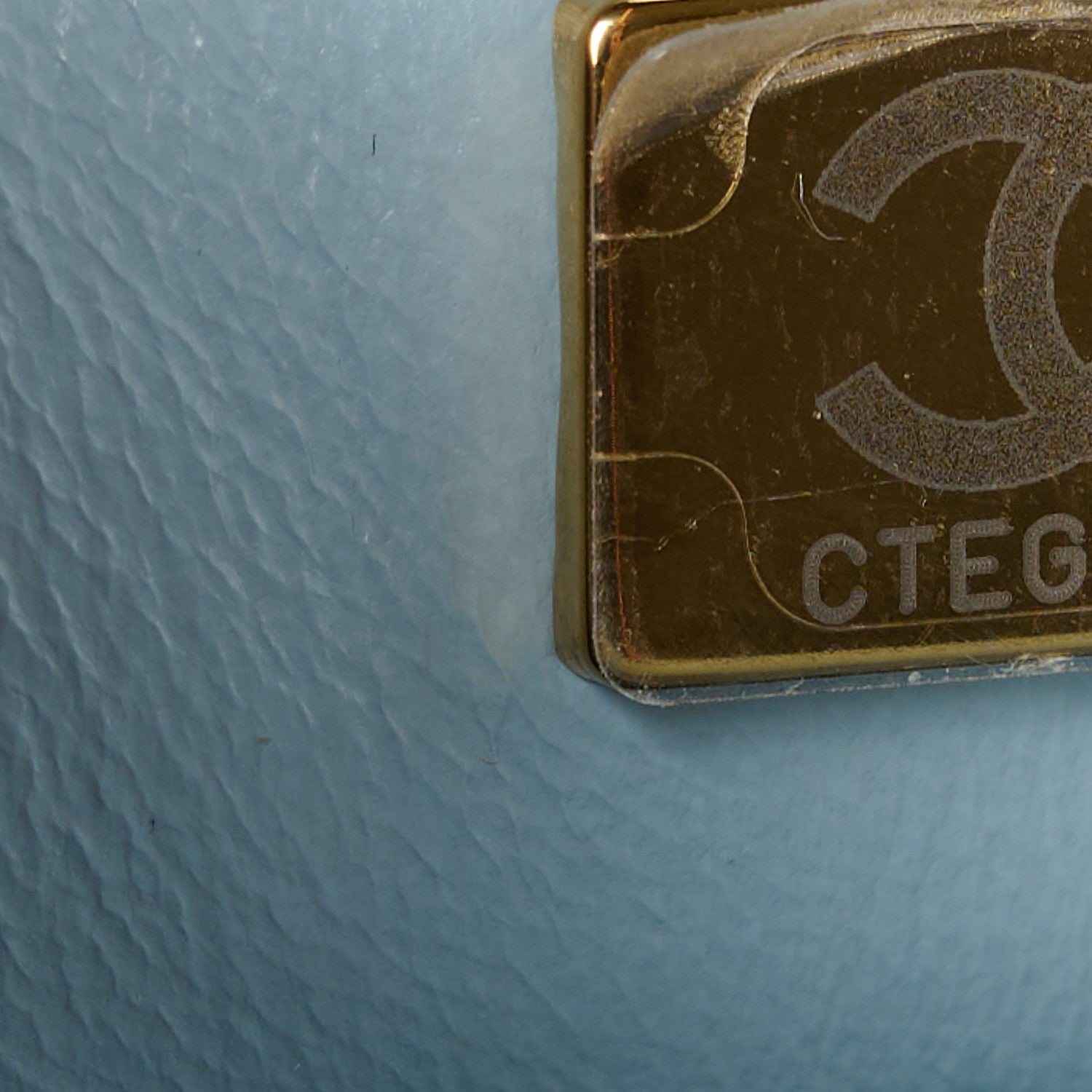 Chanel Lambskin Enamel Quilted Mini Pending CC Square Flap Light Blue 9 of 16