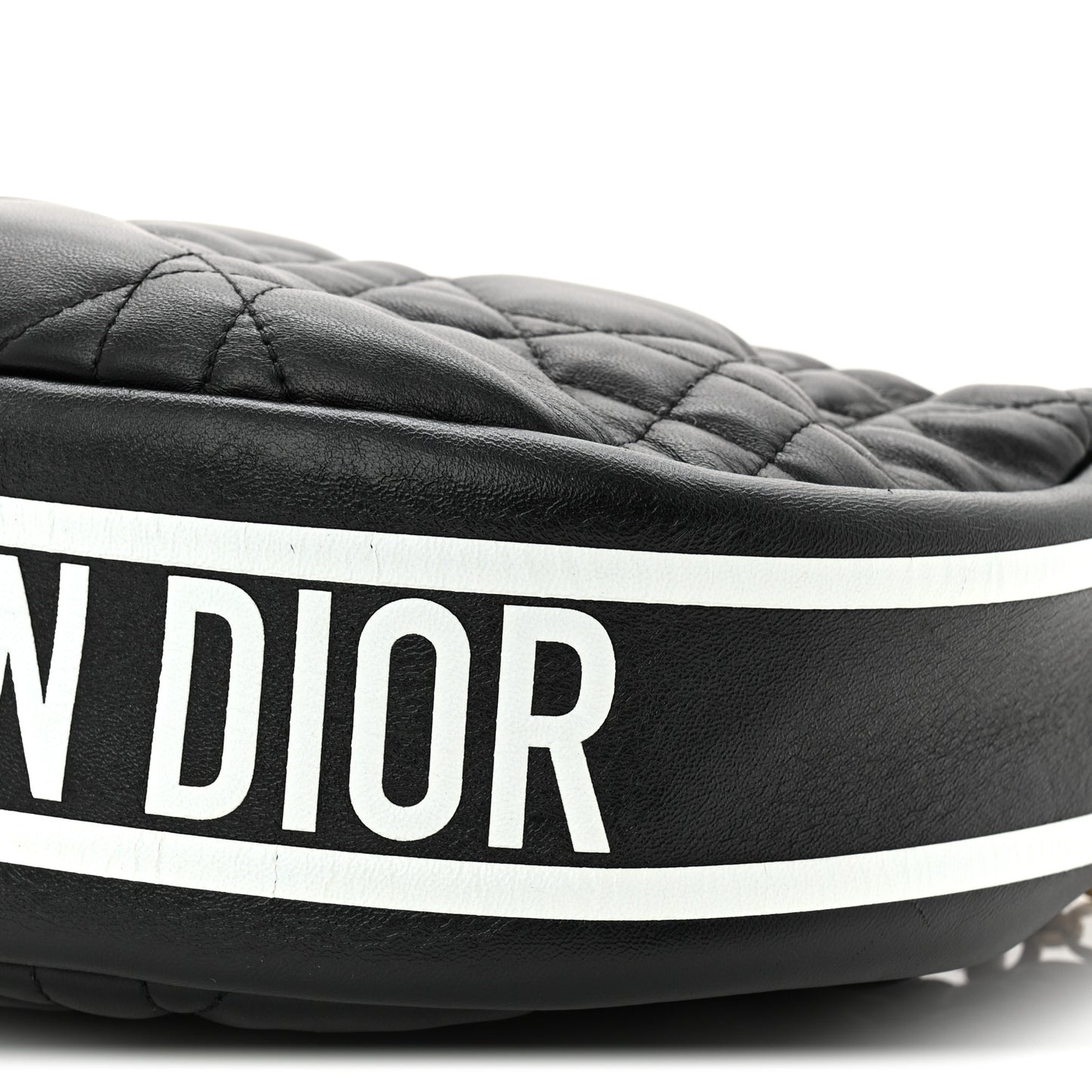 Lambskin Cannage Medium Dior Vibe Hobo Bag Black