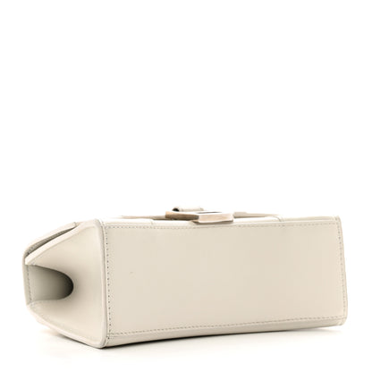 Balenciaga Shiny Box Calfskin Hourglass Top Handle Bag XS Chalky White 4 of 12