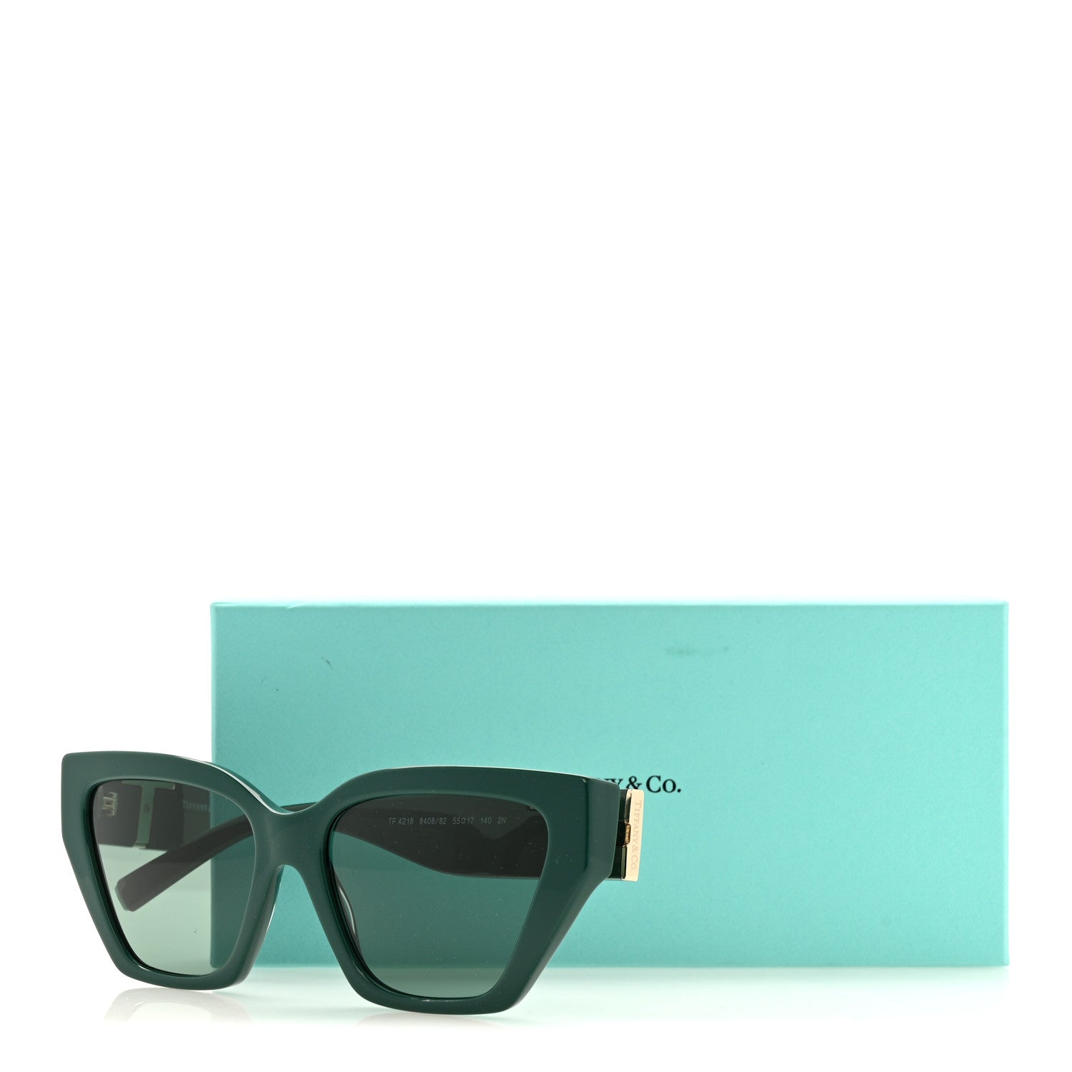 Tiffany Acetate Metal Deco T Sunglasses Green 8 of 8