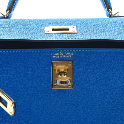 Hermes Chevre Mysore Mini Kelly Sellier 20 Bleu Hydra 15 of 22