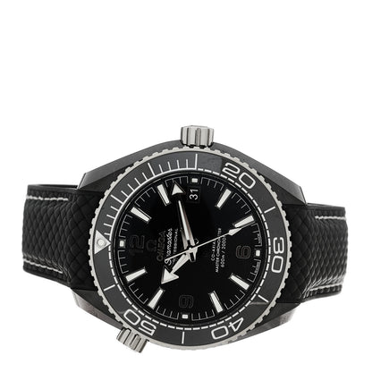 Omega Ceramic 18K White Gold Rubber 39.5mm Seamaster Planet Ocean 600M Automatic Watch Black 215.92.40.20.01.001 2 of 5