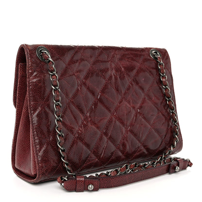 Chanel Crumpled Grained Calfskin Medium CC Crave Flap Bordeaux 3 of 10