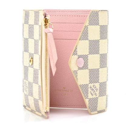 Louis Vuitton Damier Azur Victorine Wallet Rose Ballerine 5 of 8