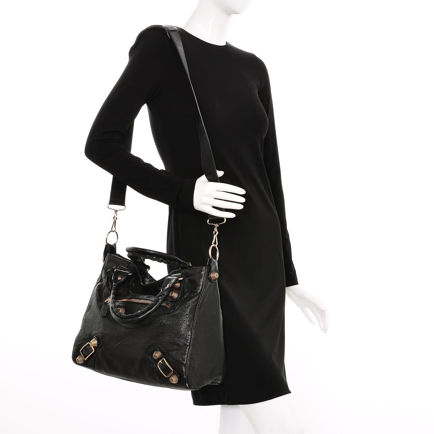 Agneau Giant 21 Rose Gold Hardware Velo Black