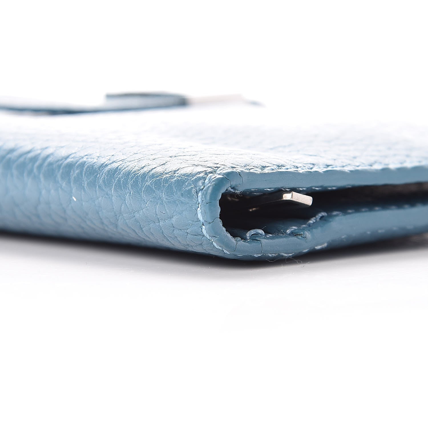 Hermes Taurillon Clemence Bearn Wallet Blue Jean 9 of 12