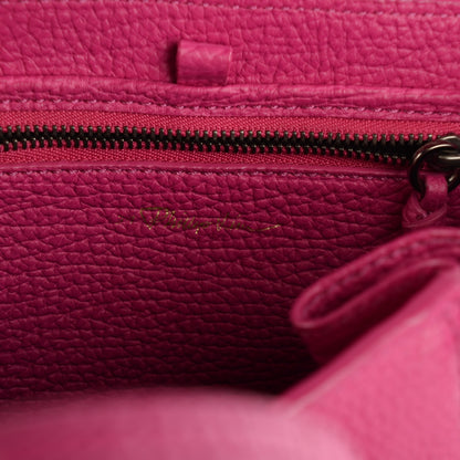 3.1 Phillip Lim 3.1 Textured Calfskin Mini Pashli Satchel Bright Fuchsia 6 of 7