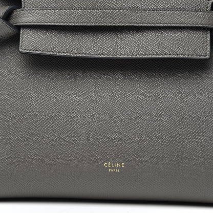 Celine Grained Calfskin Micro Belt Bag Grey 10 of 10