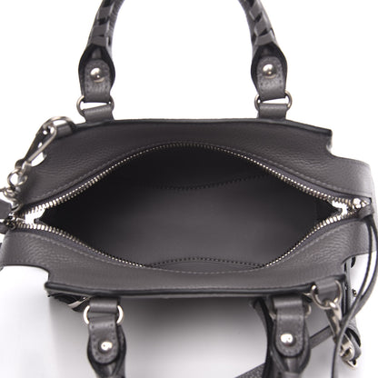 Balenciaga Grained Calfskin Neo Classic Silver Hardware Mini City Dark Grey 5 of 11