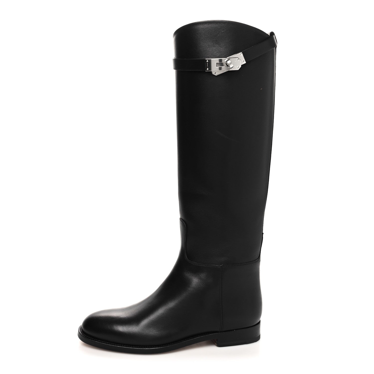 Hermes Box Kelly Jumping Boots 36.5 Black 1 of 8