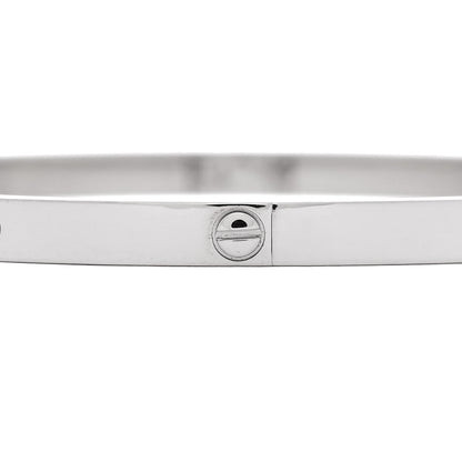 Cartier 18K White Gold Small LOVE Bracelet 18 6 of 8
