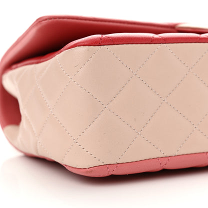 Chanel Lambskin Quilted Tri-Color Medium Valentine Charms Single Flap Pink 9 of 12