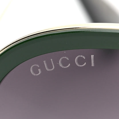 Gucci Metal Web Aviator Sunglasses GG0062S Green Red 7 of 7