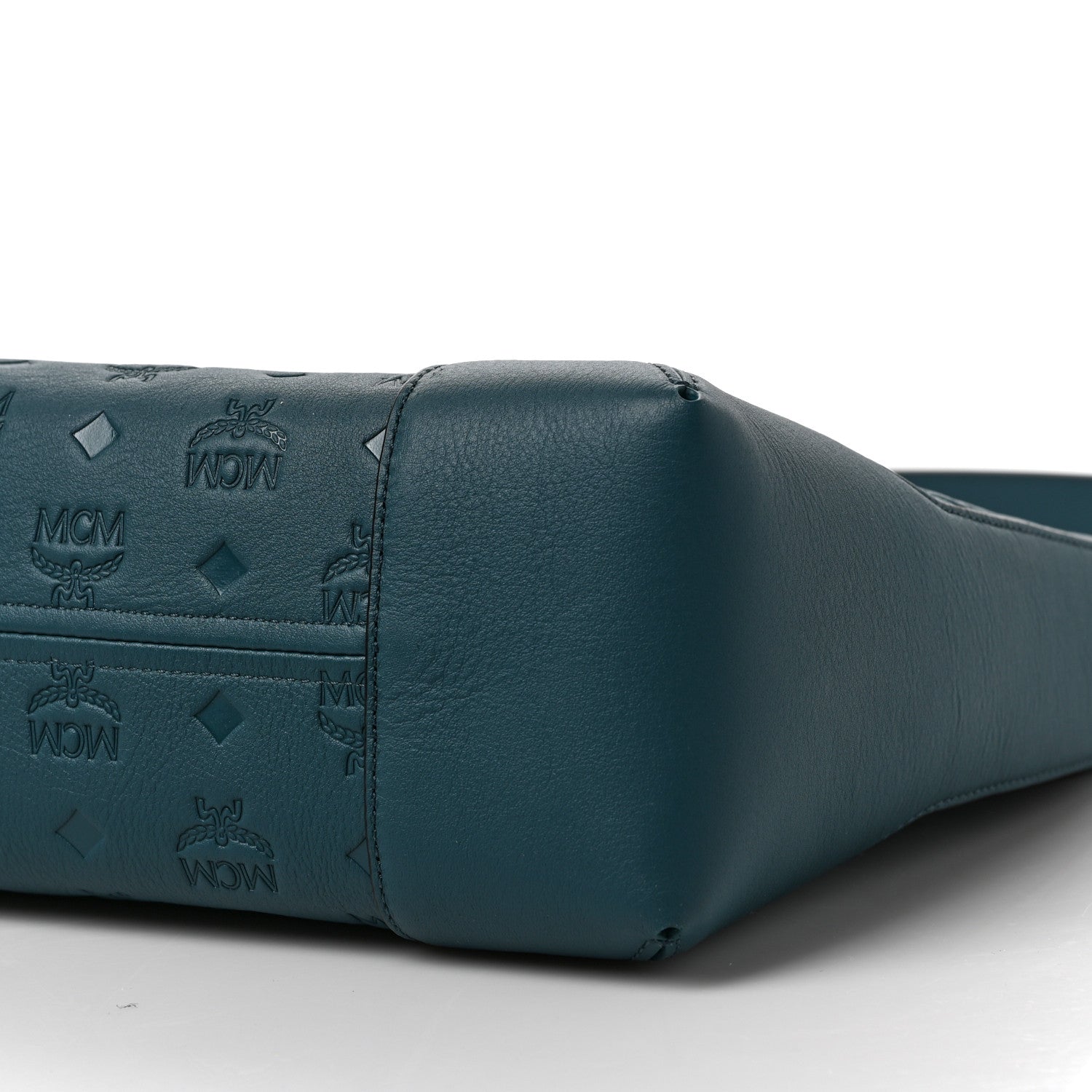 MCM Calfskin Ottomar Monogram Medium Klara Hobo Teal 8 of 8