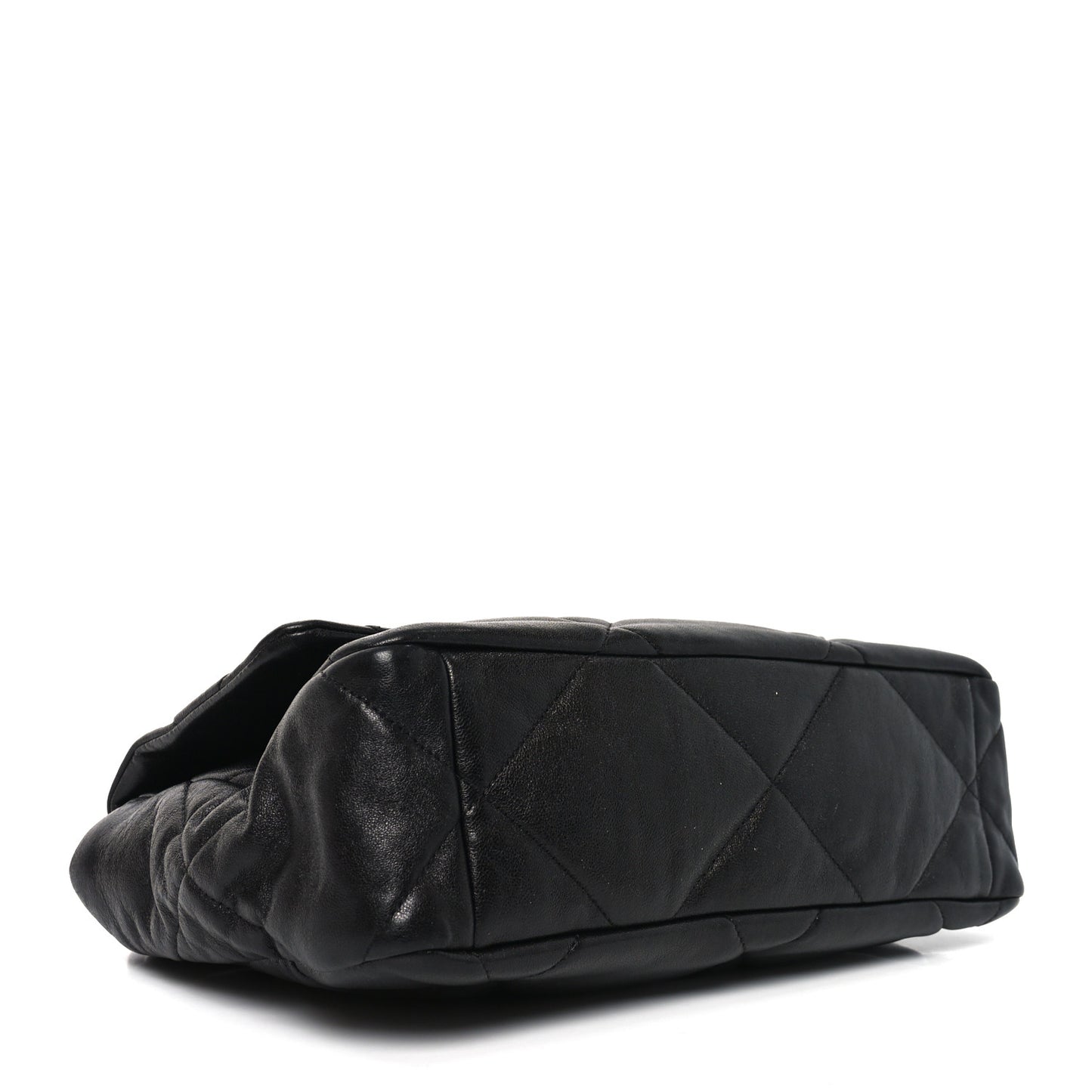 Goatskin Quilted Large Chanel 19 Flap Black