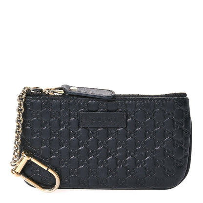 Gucci Microguccissima Key Ring Coin Case Black 1 of 8
