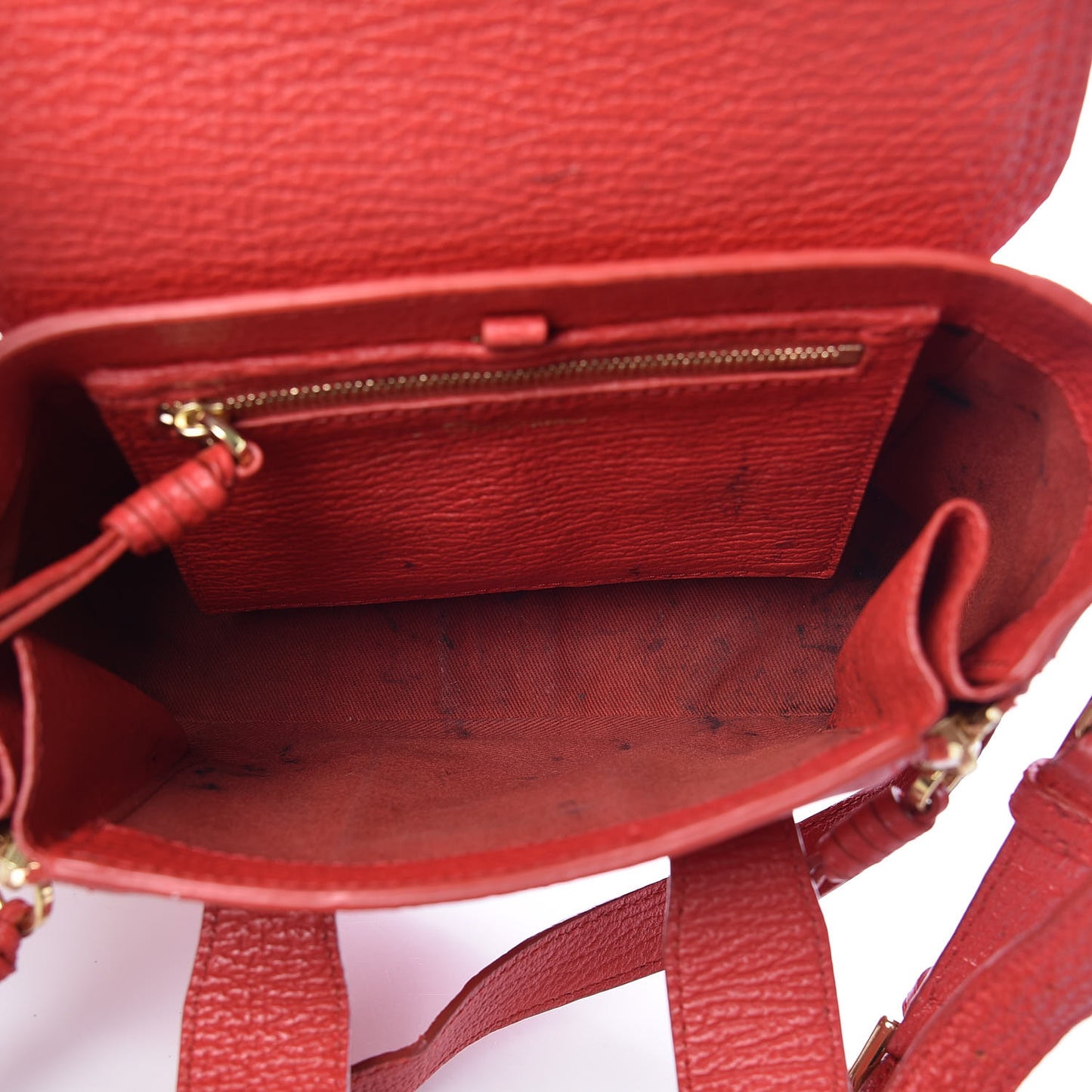 3.1 Textured Calfskin Mini Pashli Satchel Red