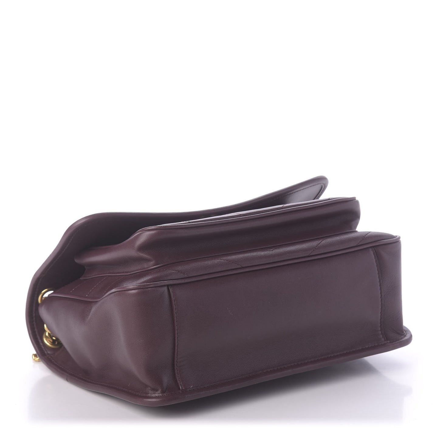 Lambskin Matelasse Monogram Medium Niki Chain Satchel Burgundy