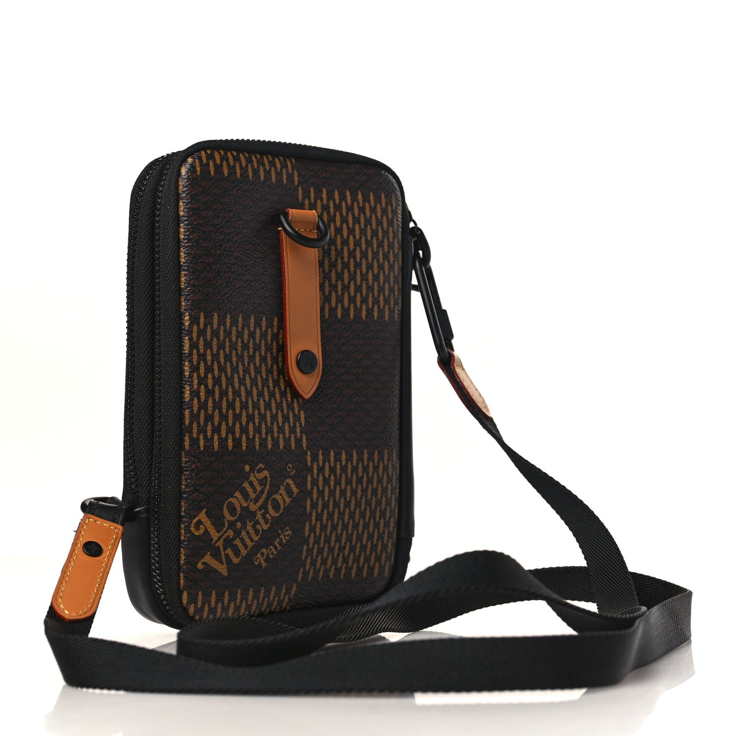 X NIGO Giant Damier Ebene Tortoise Double Phone Pouch