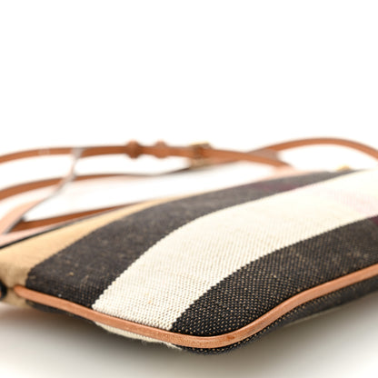 Burberry Mega Check Peyton Crossbody Clutch Bag Saddle Brown 10 of 11