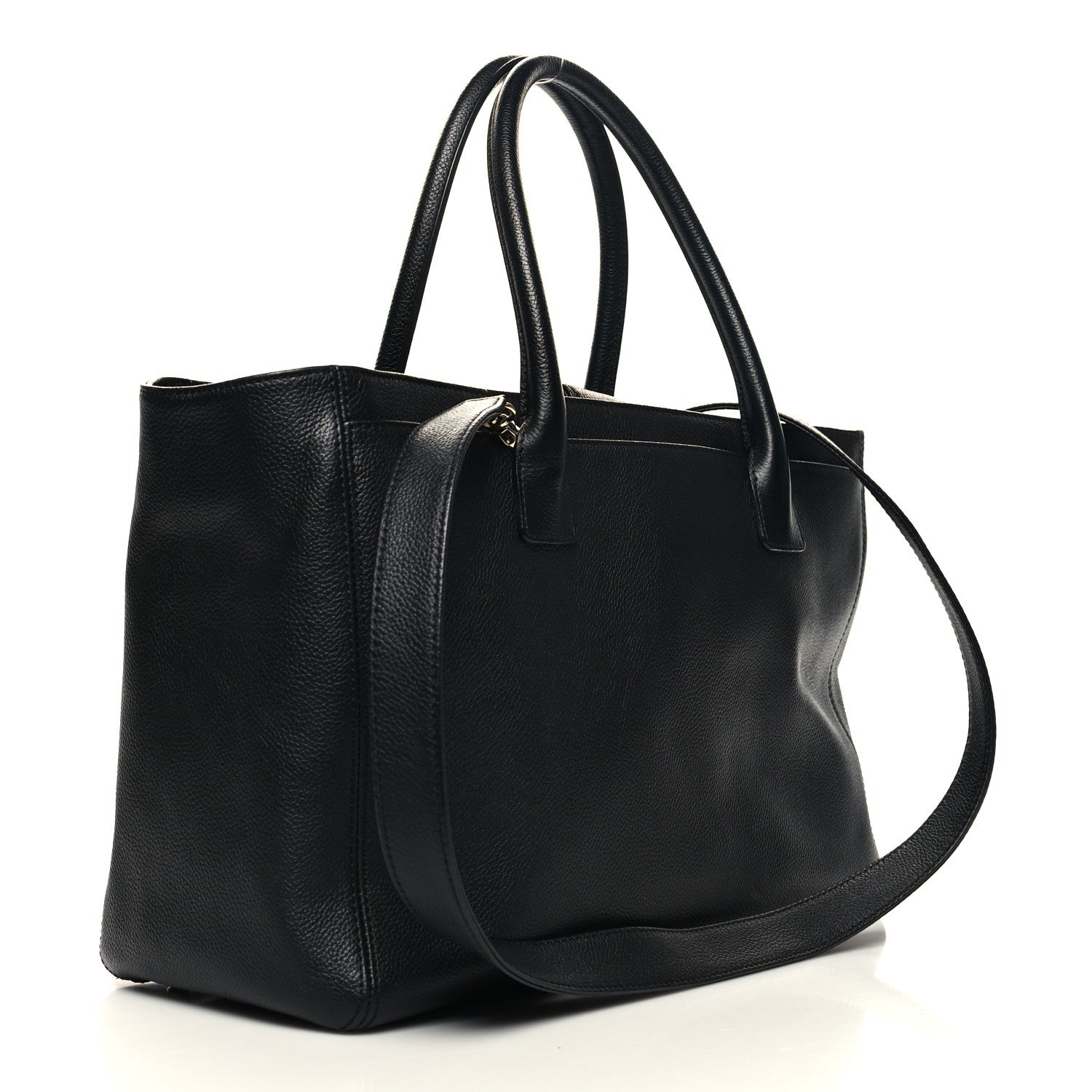 Chanel Calfskin Cerf Executive Shopper Tote Black 4 of 12