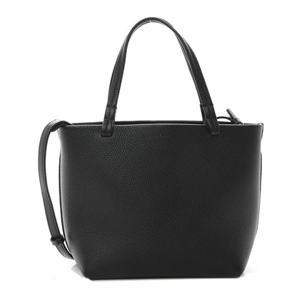 The Row Grained Calfskin Small Park Tote Black 1 of 10