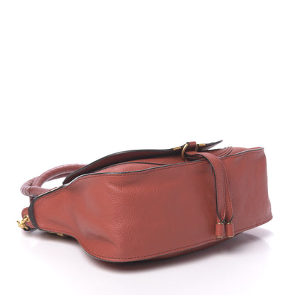 Chloe Calfskin Medium Marcie Satchel Terracotta Red 4 of 9