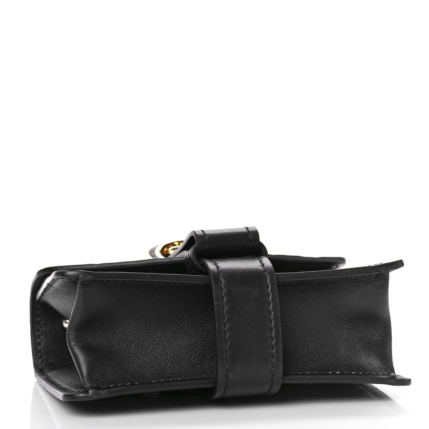 Chloe Calfskin Crocodile Embossed Aby Chain Shoulder Bag Black 4 of 8