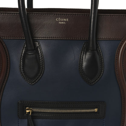 Celine Smooth Calfskin Mini Tri-Color Luggage Navy 7 of 14