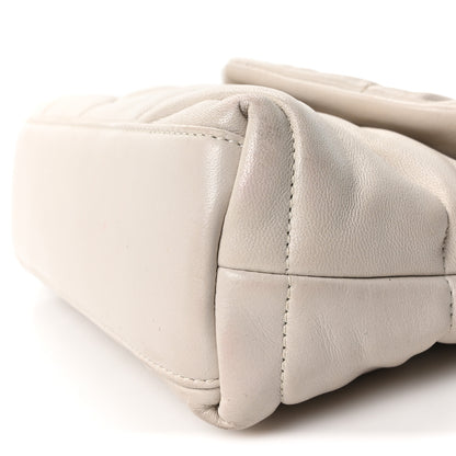 Saint Laurent Lambskin Quilted Toy Loulou Puffer Monogram Chain Satchel Crema Soft 10 of 10