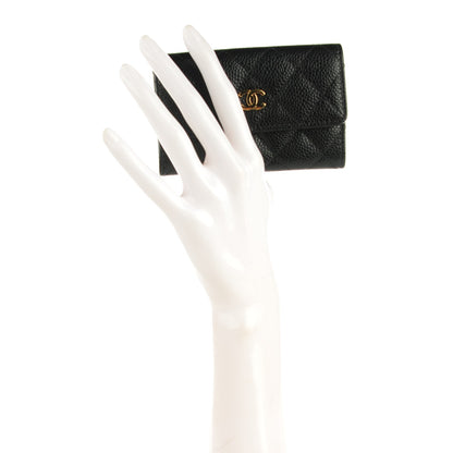 Chanel Caviar Quilted Flap Card Holder Black 2 of 8