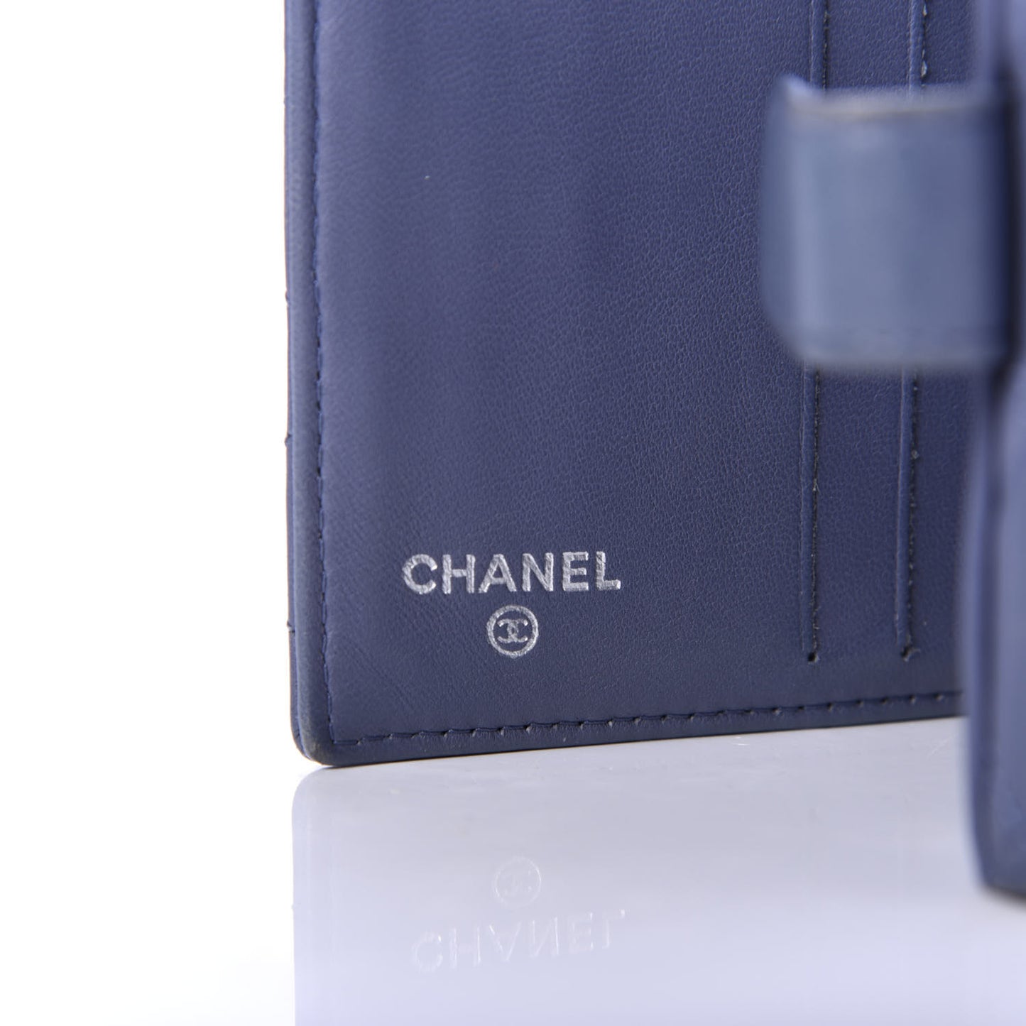 Lambskin Quilted Compact French Flap Wallet Lavender