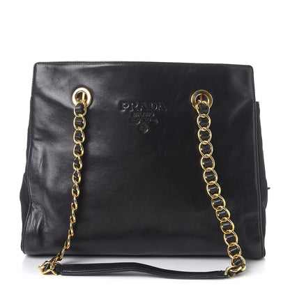 Prada Nappa Chain Tote Black 1 of 11